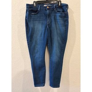 Signature by Levi Strauss & Co Womens Mid-Rise Skinny Jeans Dark Wash Blue
